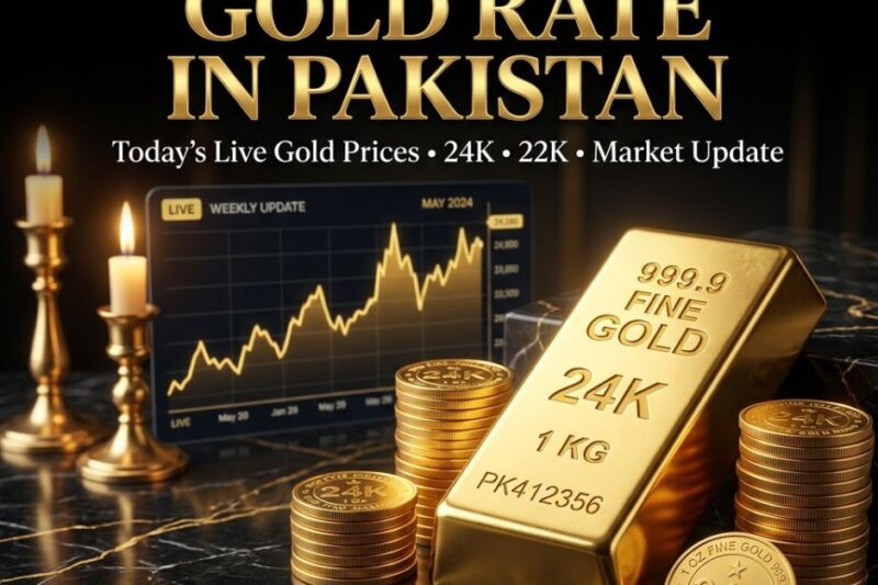 Today Gold Rate in Pakistan Per Tola